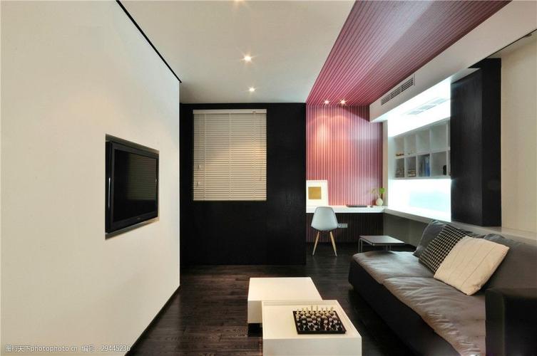 关键词:创意现代设计客厅效果图 白色墙壁 房间设计 简约 室内装潢